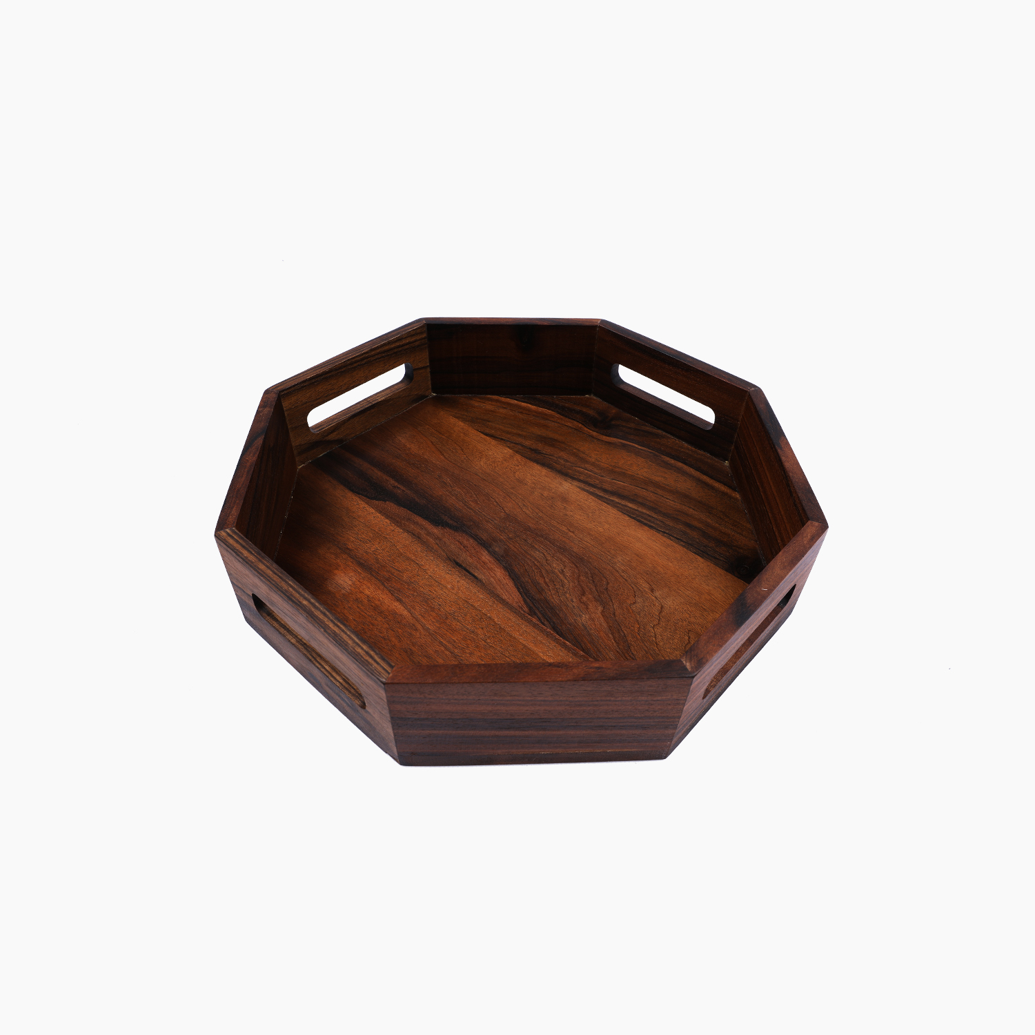 کاسه هشت ضلعی بزرگ گردو سیاه